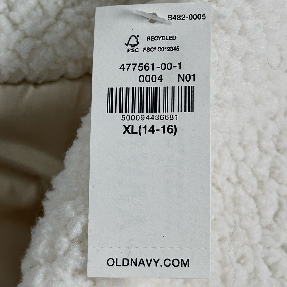 Hooded Sherpa Quilted Hybrid Coat for Girls size 14 - 16 NWT - Picture 9 of 13